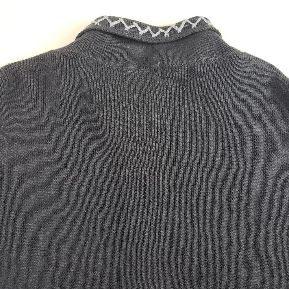 Vintage Woolrich Embroidered Sweater Women Large Blue Full Zip Cardigan Grandma - Picture 8 of 12